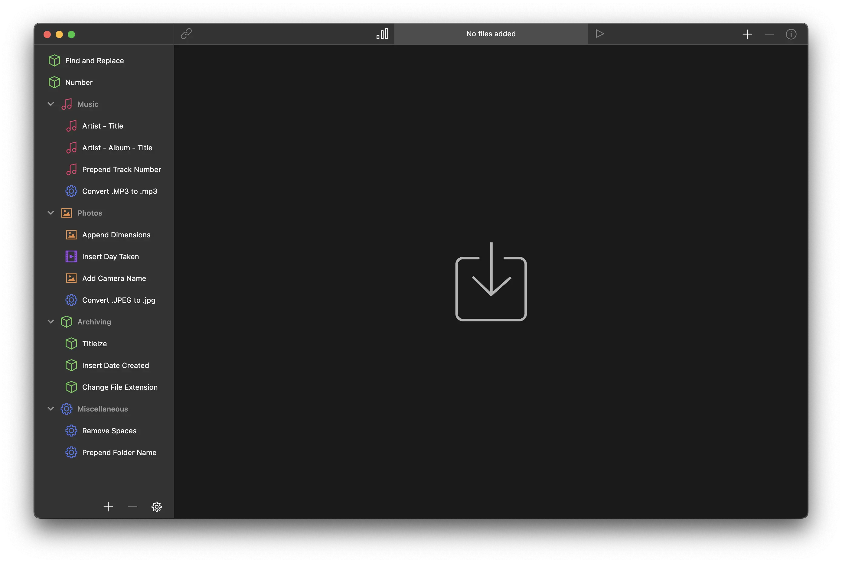A sample image of the Renamer built-in presets